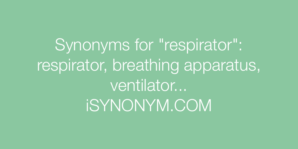 Synonyms respirator