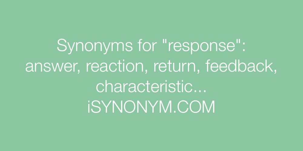 Synonyms response