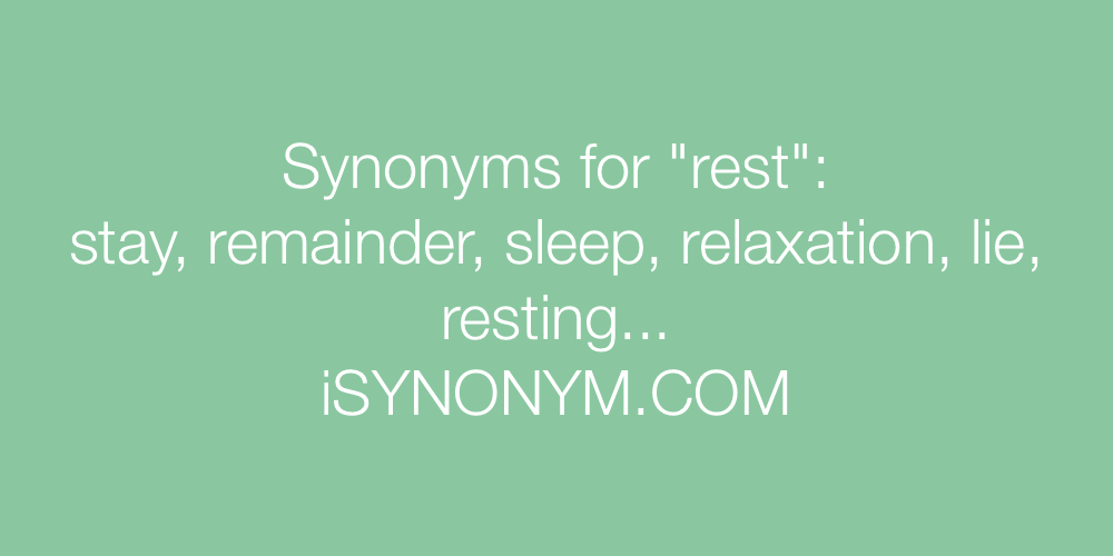 Synonyms rest