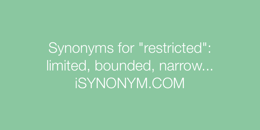 Synonyms restricted