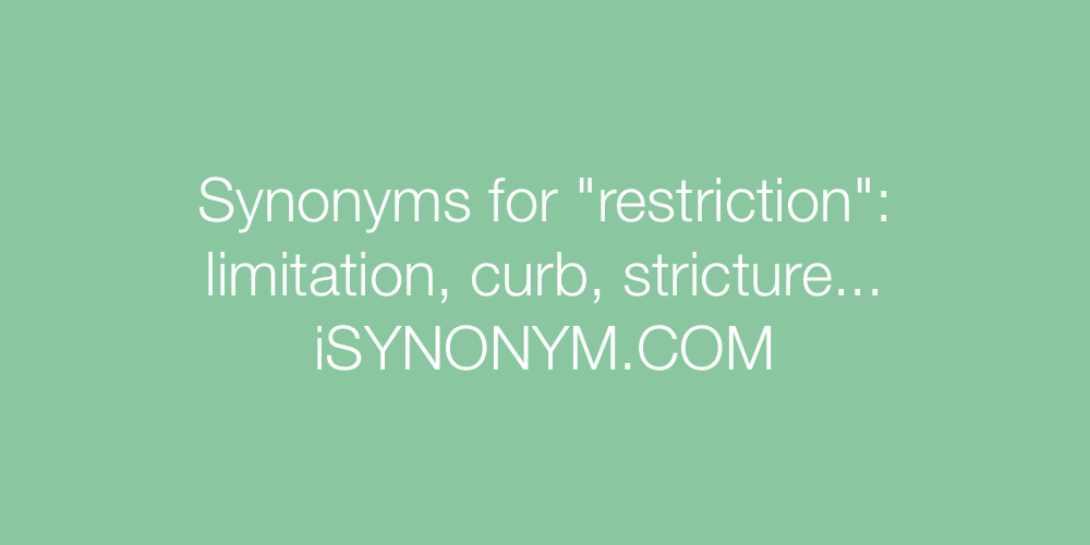 Synonyms restriction