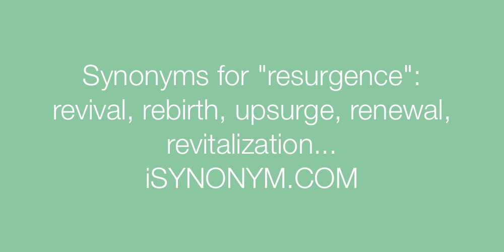 Synonyms resurgence