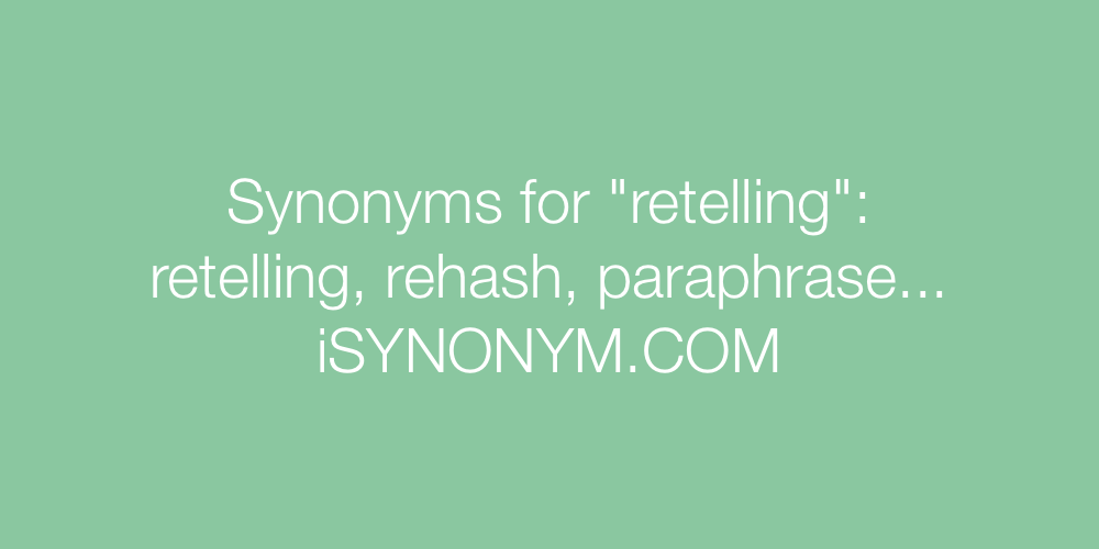 Synonyms retelling
