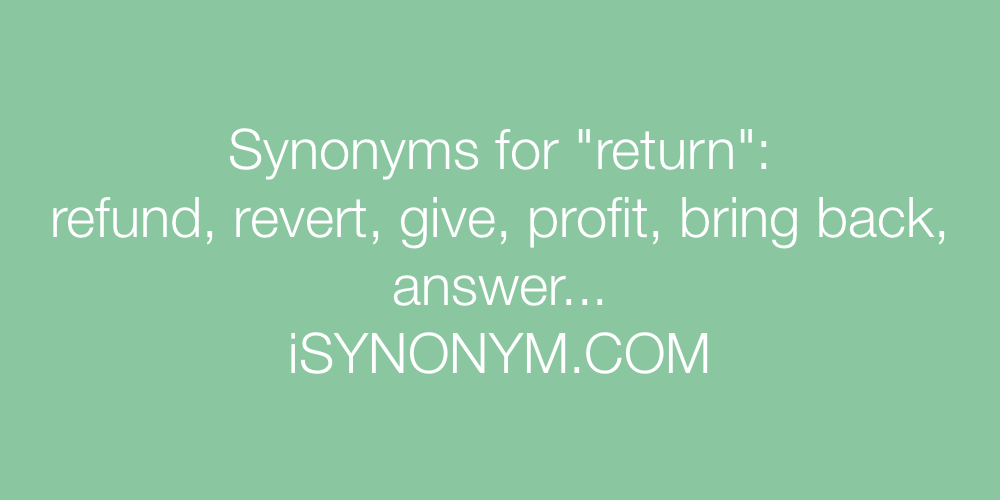 Synonyms return