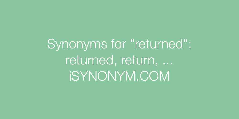 Synonyms returned