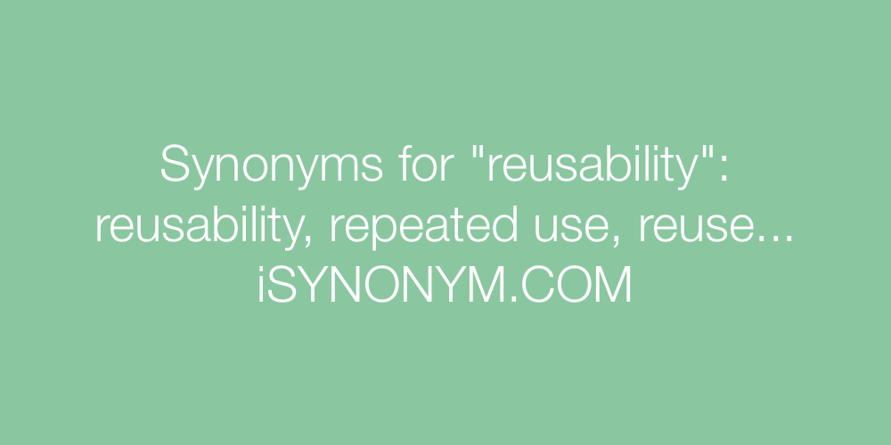 Synonyms reusability