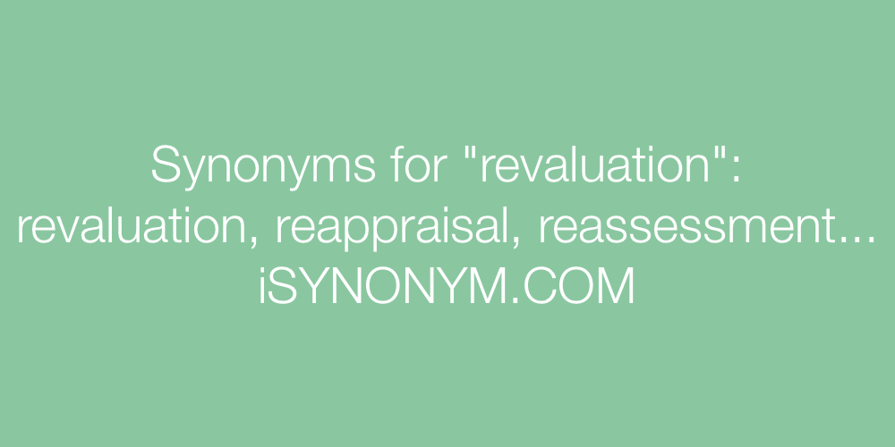 Synonyms revaluation