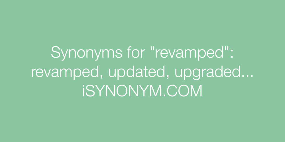 Synonyms revamped