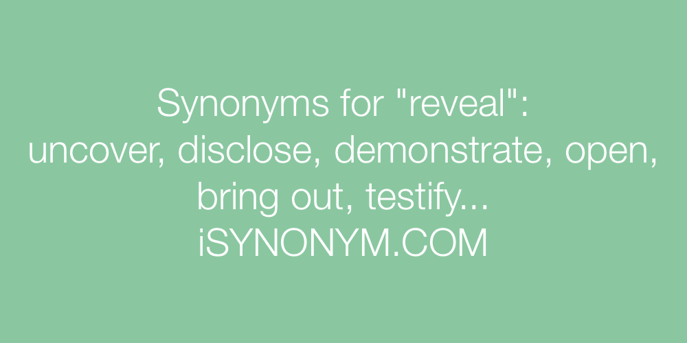 Synonyms reveal