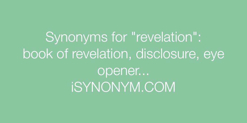 Synonyms revelation
