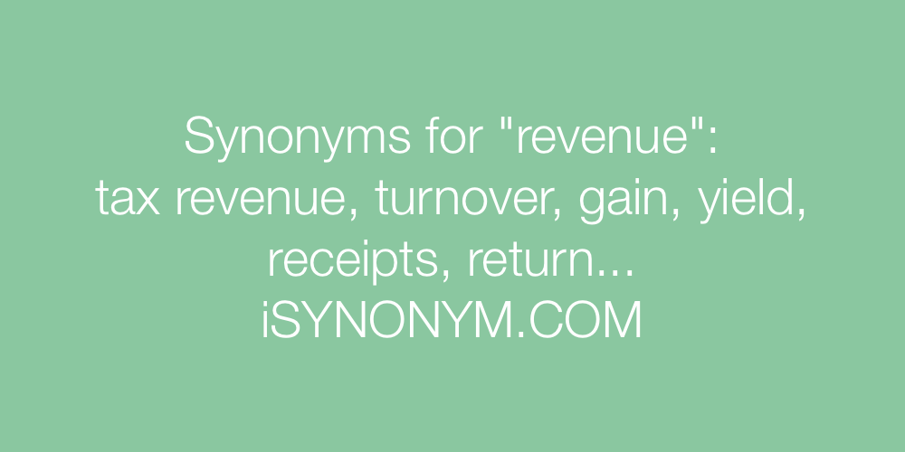 Synonyms revenue