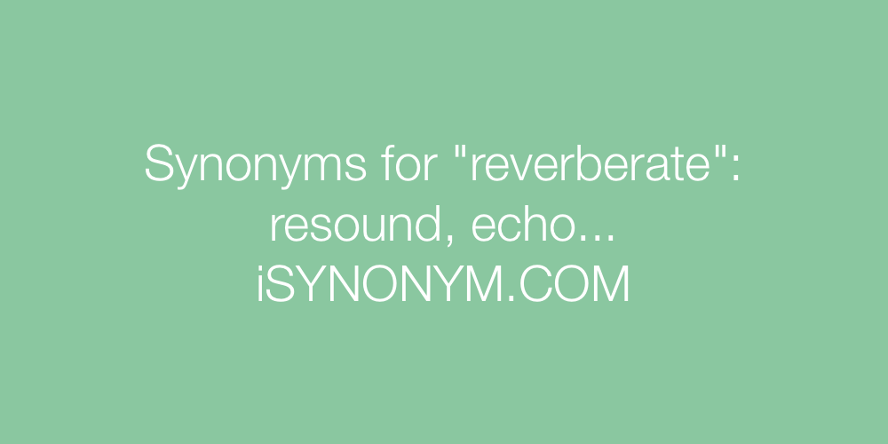 Synonyms reverberate