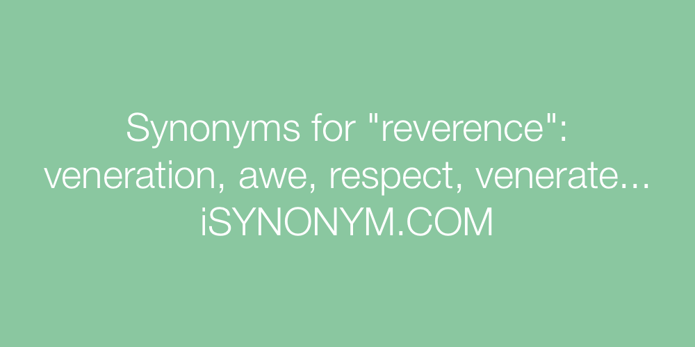 Synonyms reverence
