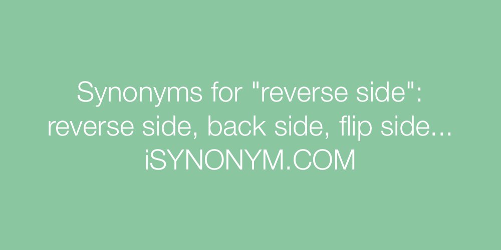 Synonyms reverse side