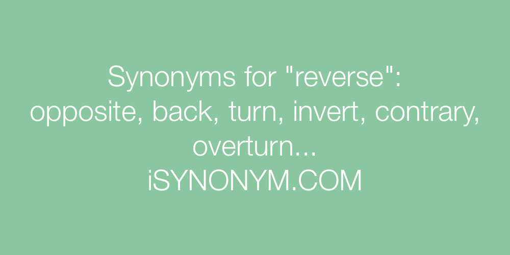 Synonyms reverse