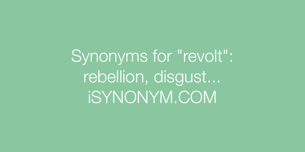 Synonyms revolt