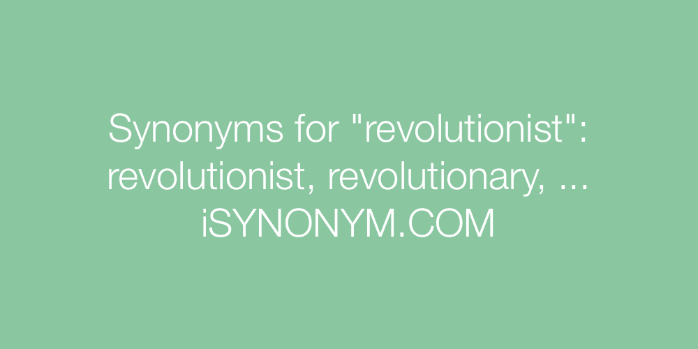 Synonyms revolutionist