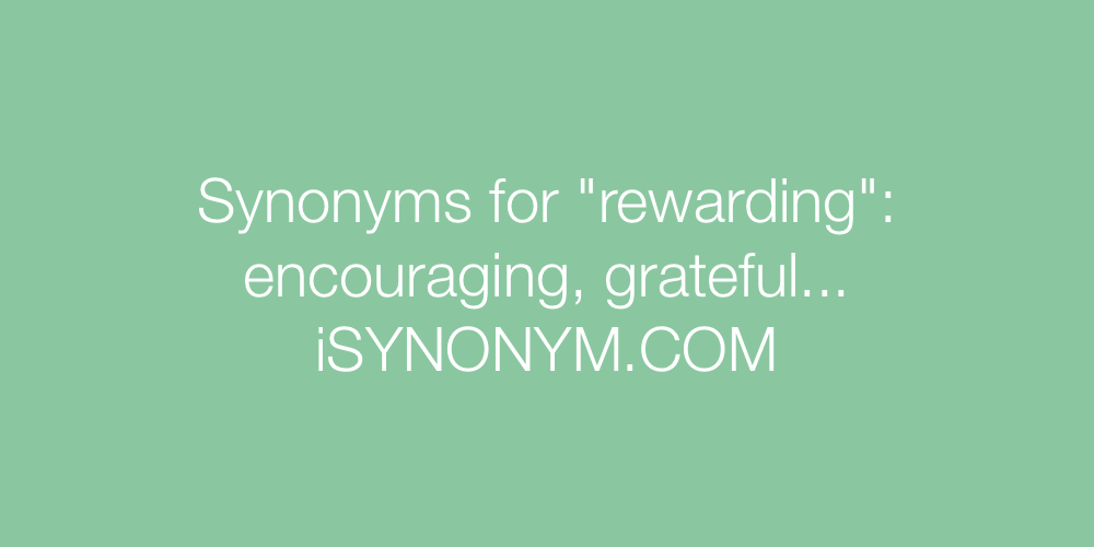 Synonyms rewarding