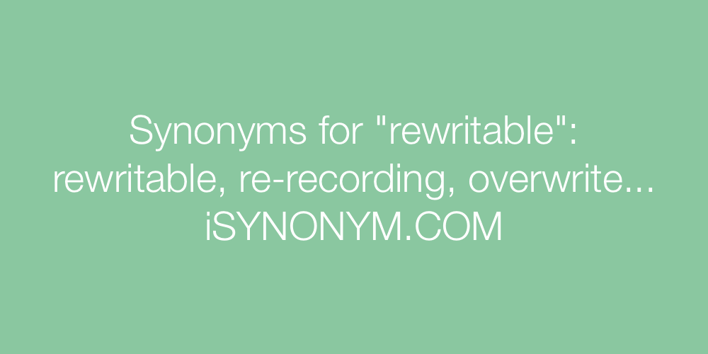 Synonyms rewritable