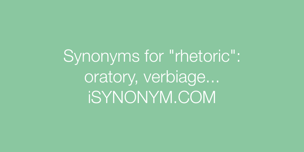 Synonyms rhetoric