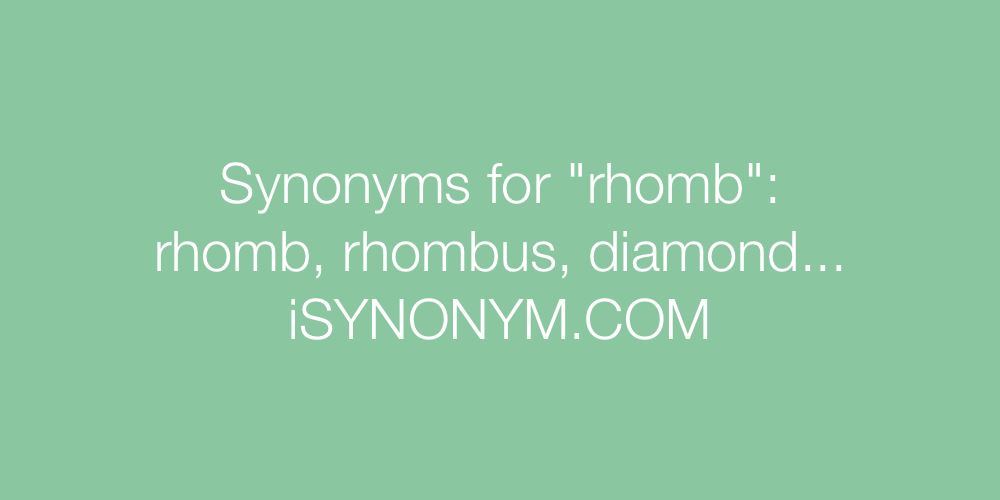Synonyms rhomb