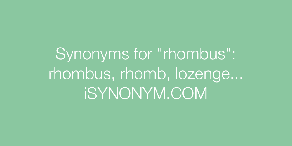 Synonyms rhombus