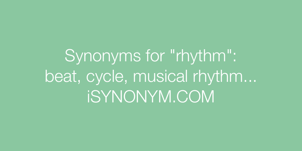 Synonyms rhythm