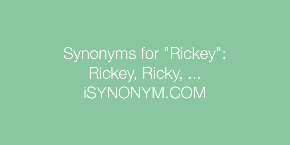 Synonyms Rickey