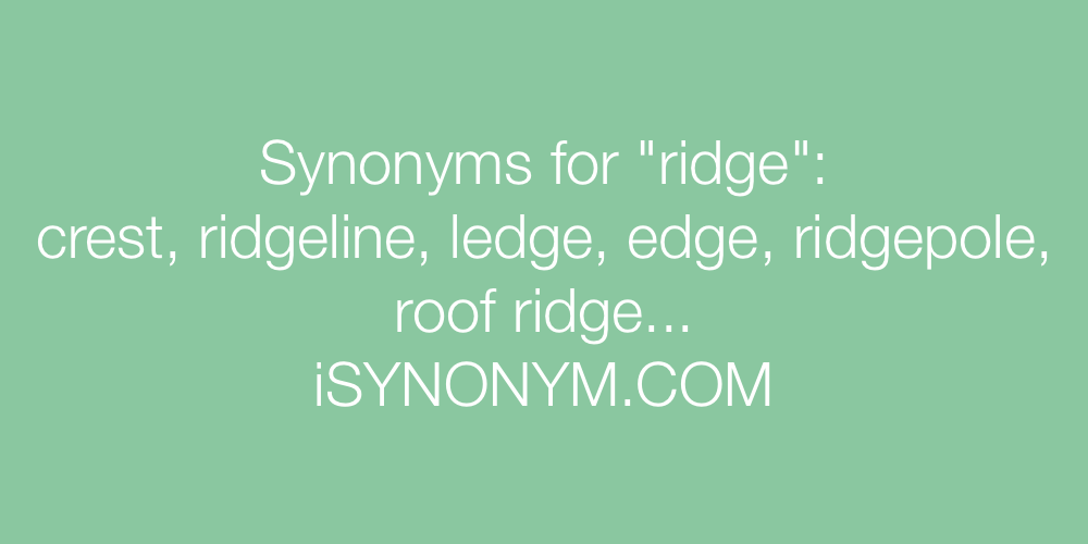 Synonyms ridge