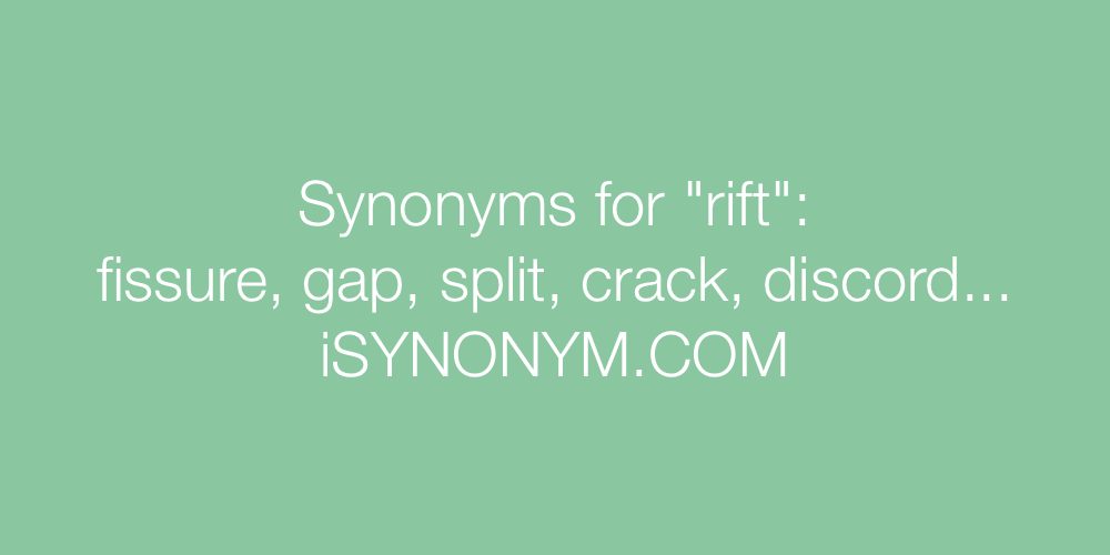 Synonyms rift