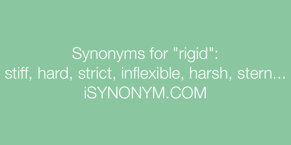 Synonyms rigid