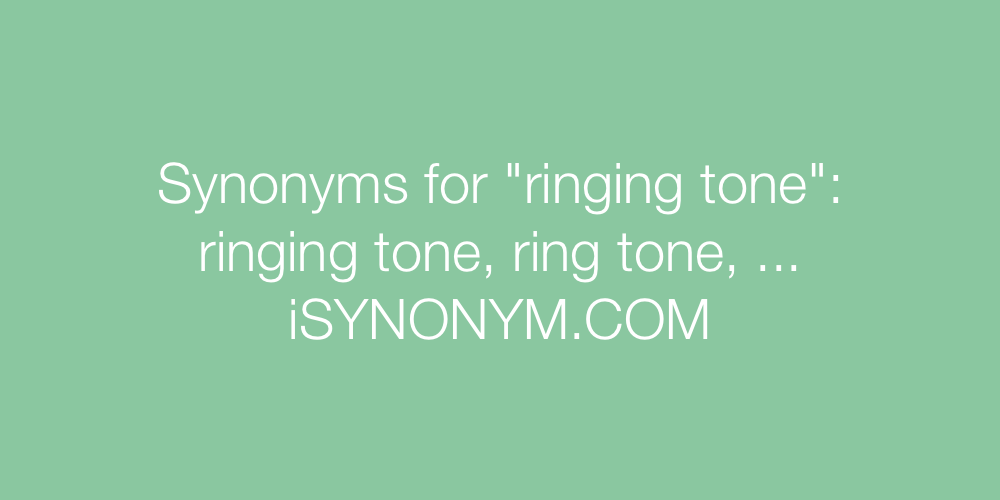Synonyms ringing tone