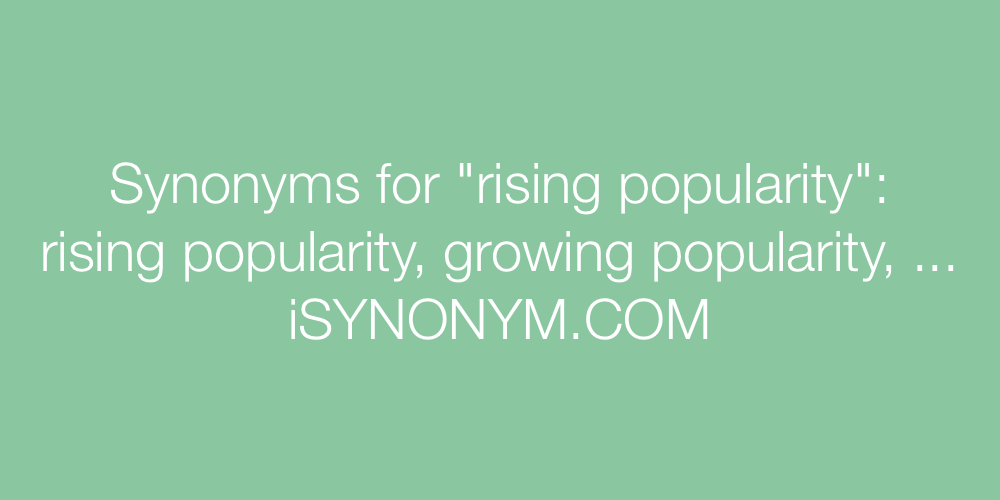 Synonyms rising popularity