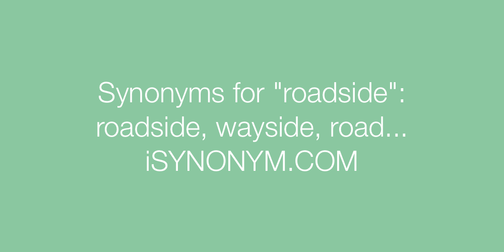 Synonyms roadside