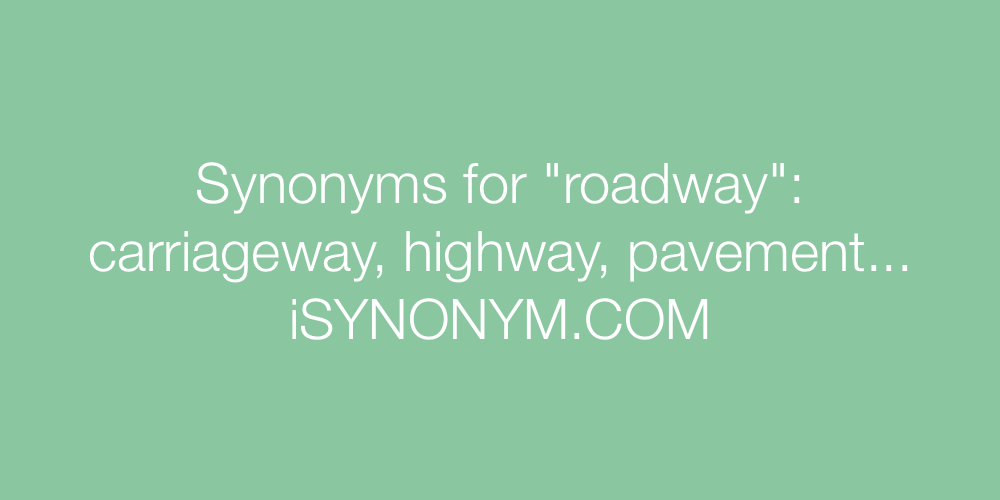 Synonyms roadway
