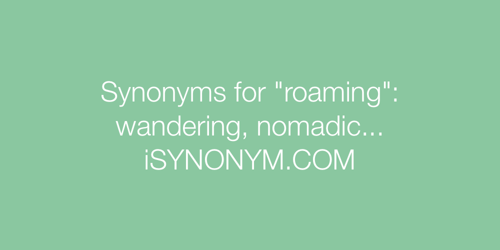 Synonyms roaming