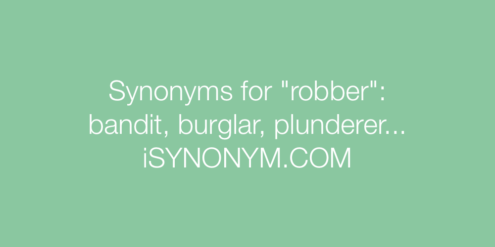 Synonyms robber