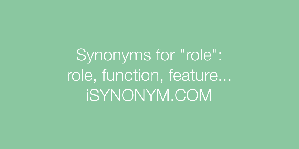 Synonyms role