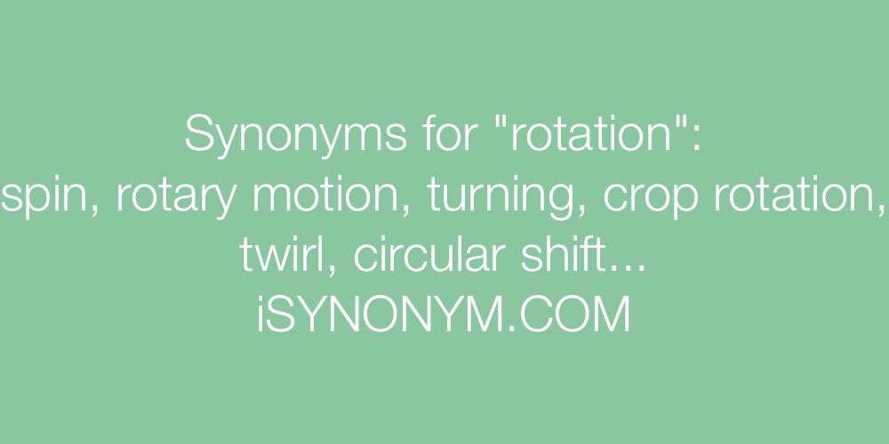 Synonyms rotation