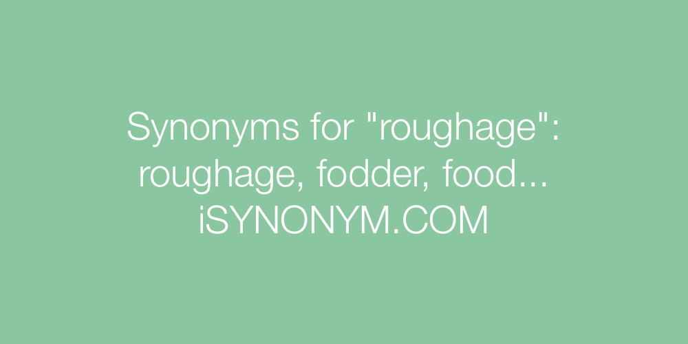 Synonyms roughage