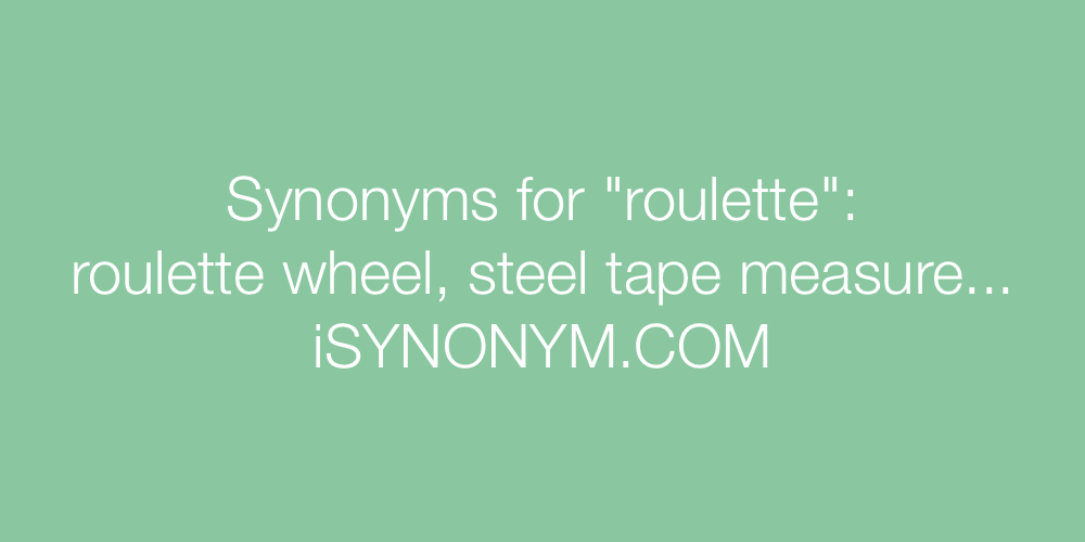 Synonyms roulette
