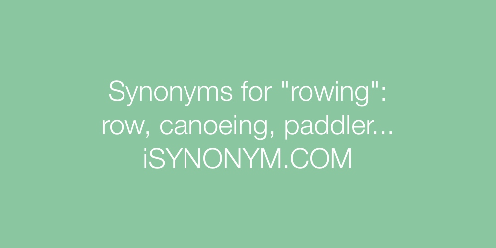 Synonyms rowing
