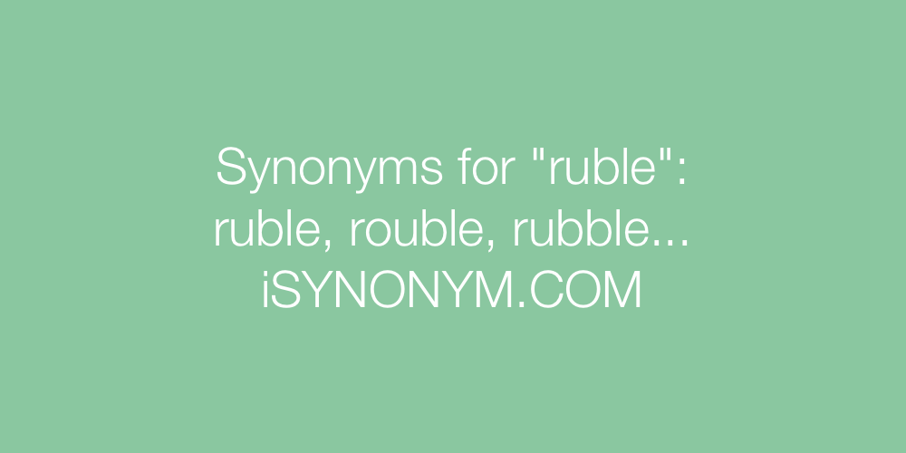 Synonyms ruble