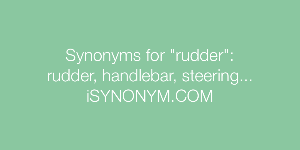 Synonyms rudder