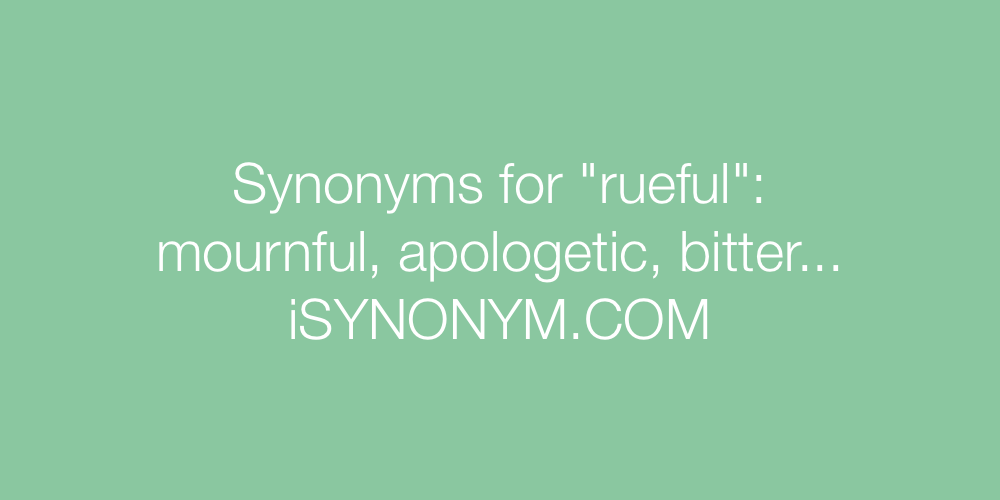 Synonyms rueful
