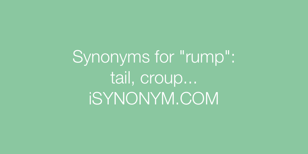 Synonyms rump