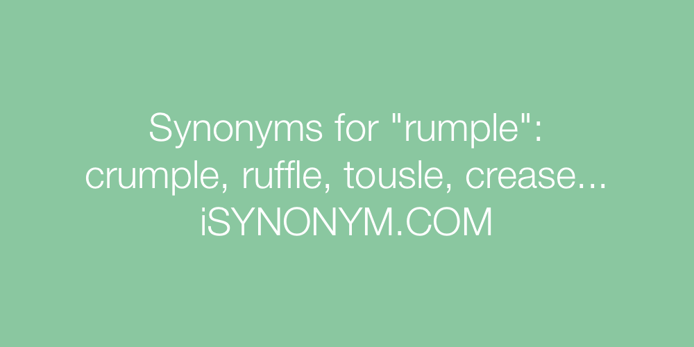 Synonyms rumple