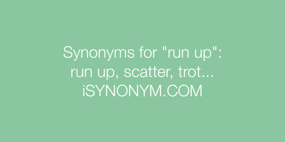 Synonyms run up