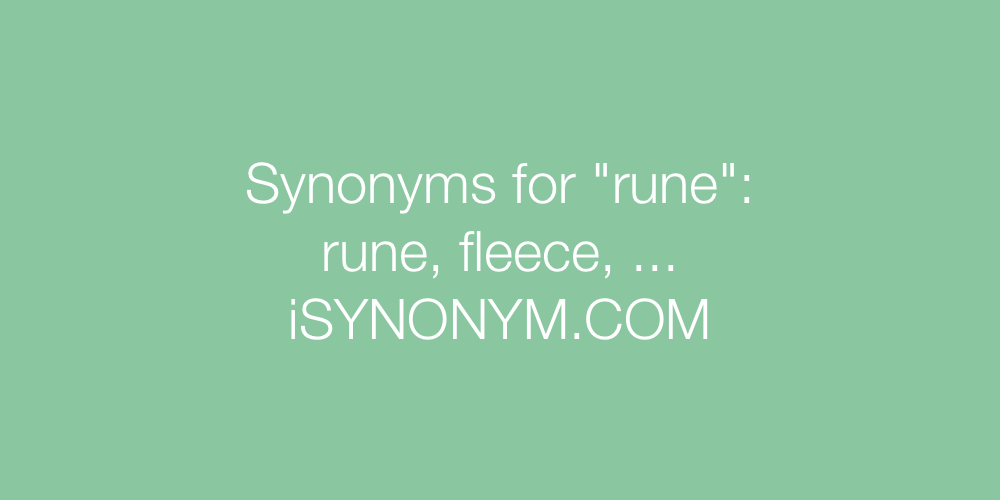 Synonyms rune