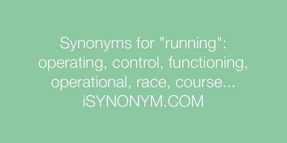 Synonyms running